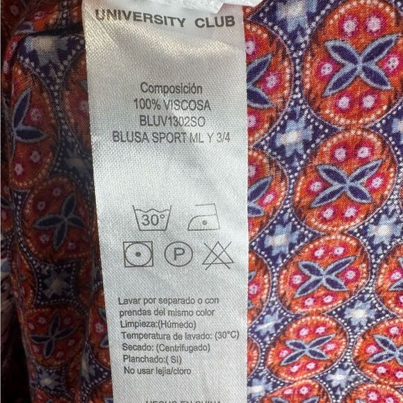 University Club boho style peasant blouse top size 4 - Picture 5 of 5
